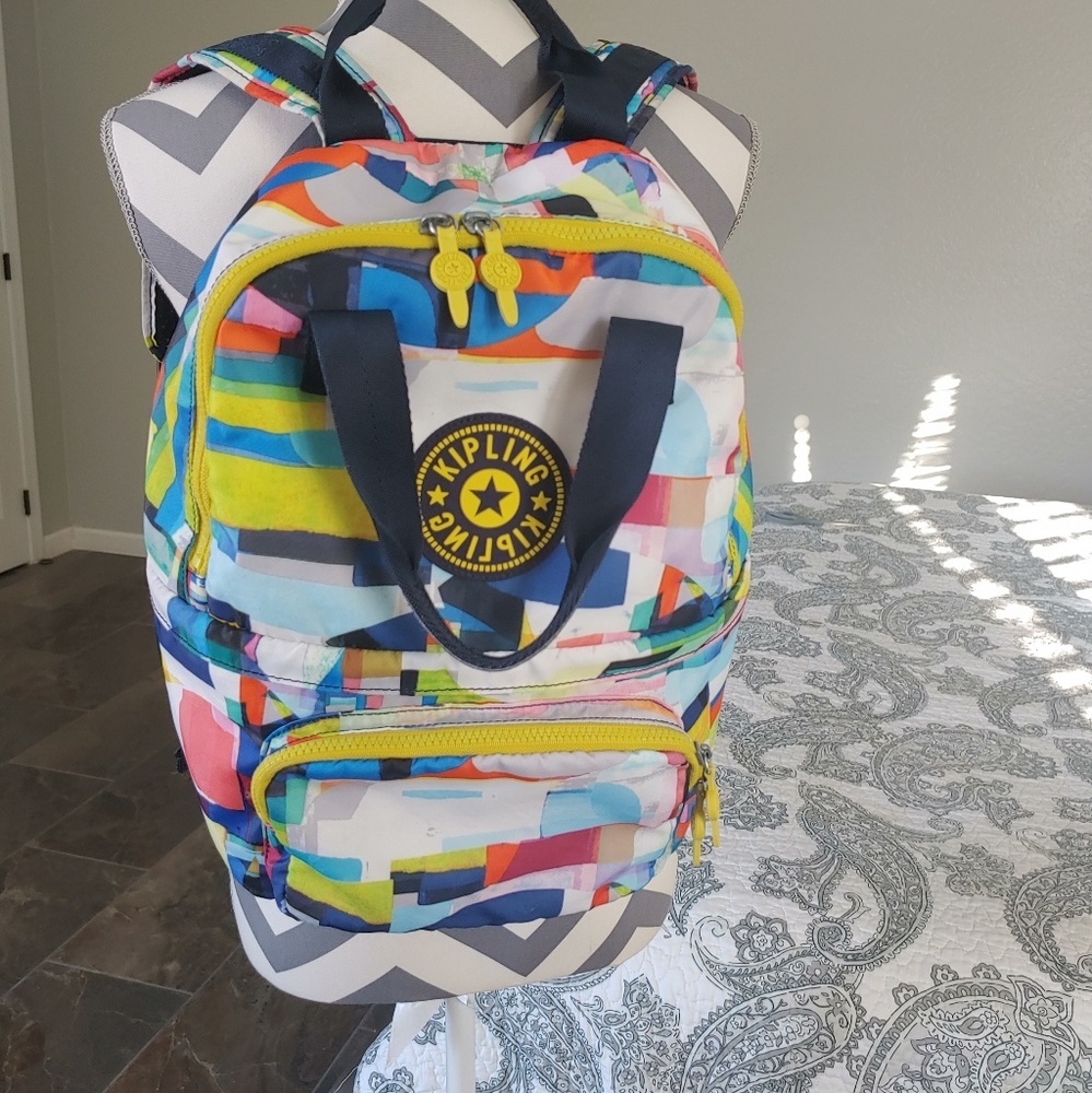 Kipling Multicolor Abstract Backpack - Picture 2 of 8